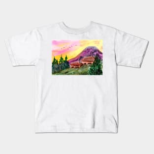 Purple Mountain Sunset Kids T-Shirt